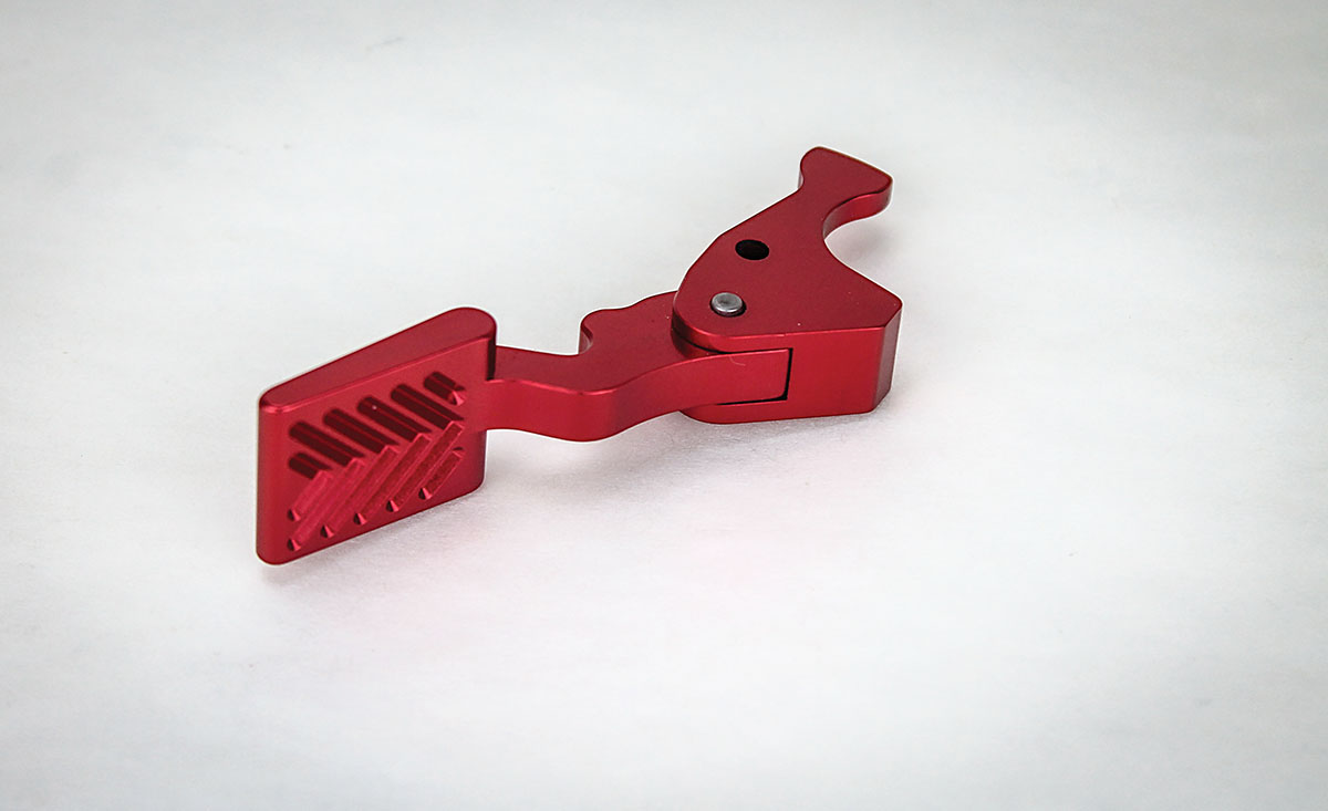 Designed for competition, the TANDEMKROSS massive Fireswitch Magazine Release is absolutely fumble-proof and operates with either a pull or a push.
